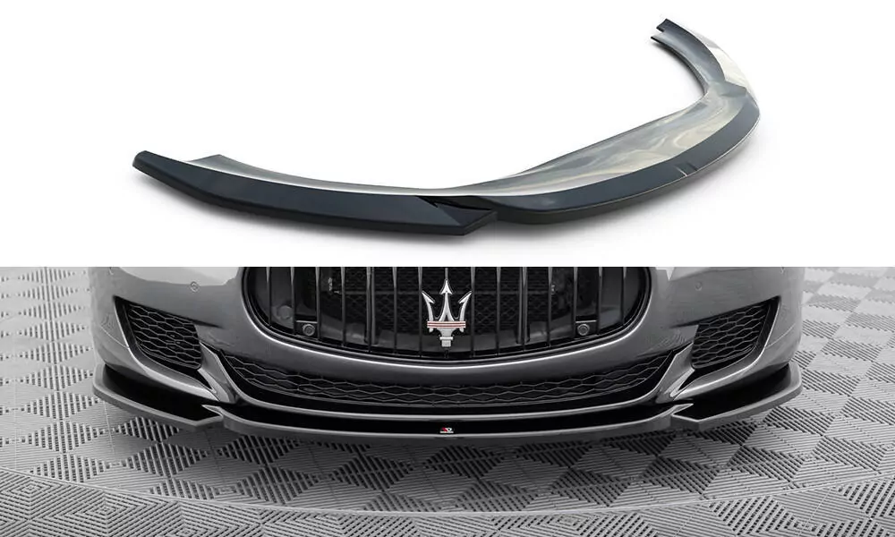 Front Ansatz Passend Für Passend Für MASERATI QUATTROPORTE MK6 Schwarz Hochglanz Schwarz Hochglanz
