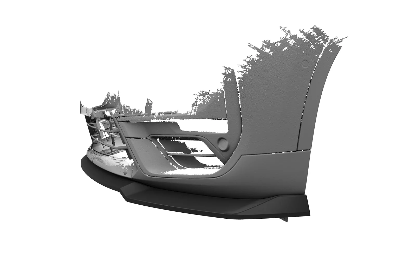 Cup-Spoilerlippe mit ABE für BMW X1 (F48) CSL662 Schwarz Strukturiert