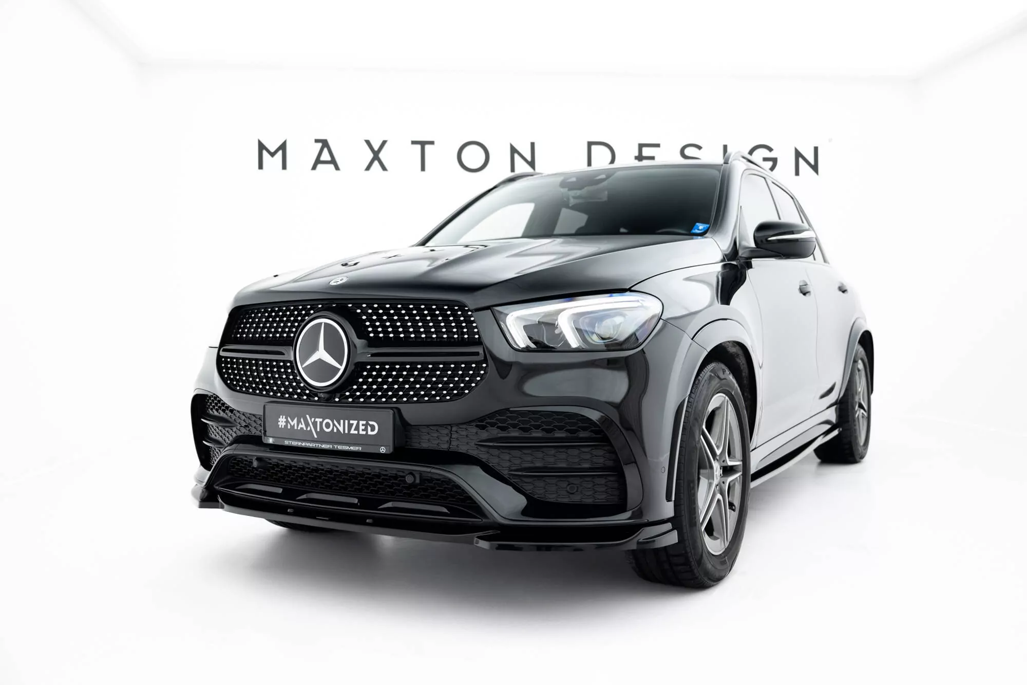 Front Ansatz Für Mercedes-AMG / AMG-Line GLE Coupe / SUV C167 / W167 Schwarz Hochglanz