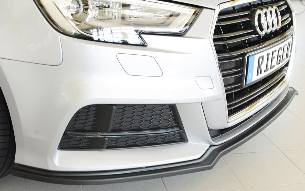 Rieger Spoilerschwert für Audi A3 S3 (8V) | 5-tür. (Sportback 8VA) 09.16- (ab Facelift) für orig. S-Line Frontschürze