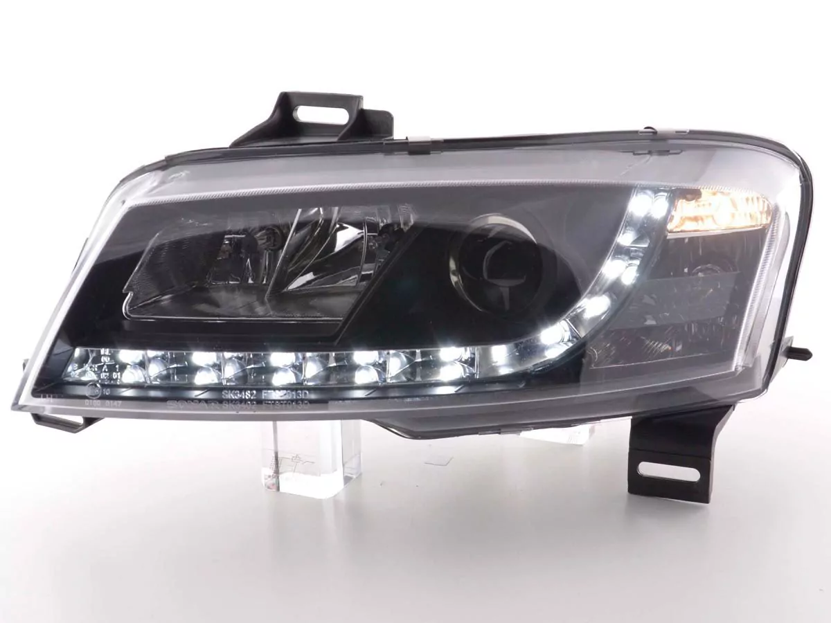 Scheinwerfer Set Daylight LED Tagfahrlicht Fiat Stilo Bj. 01-06 schwarz