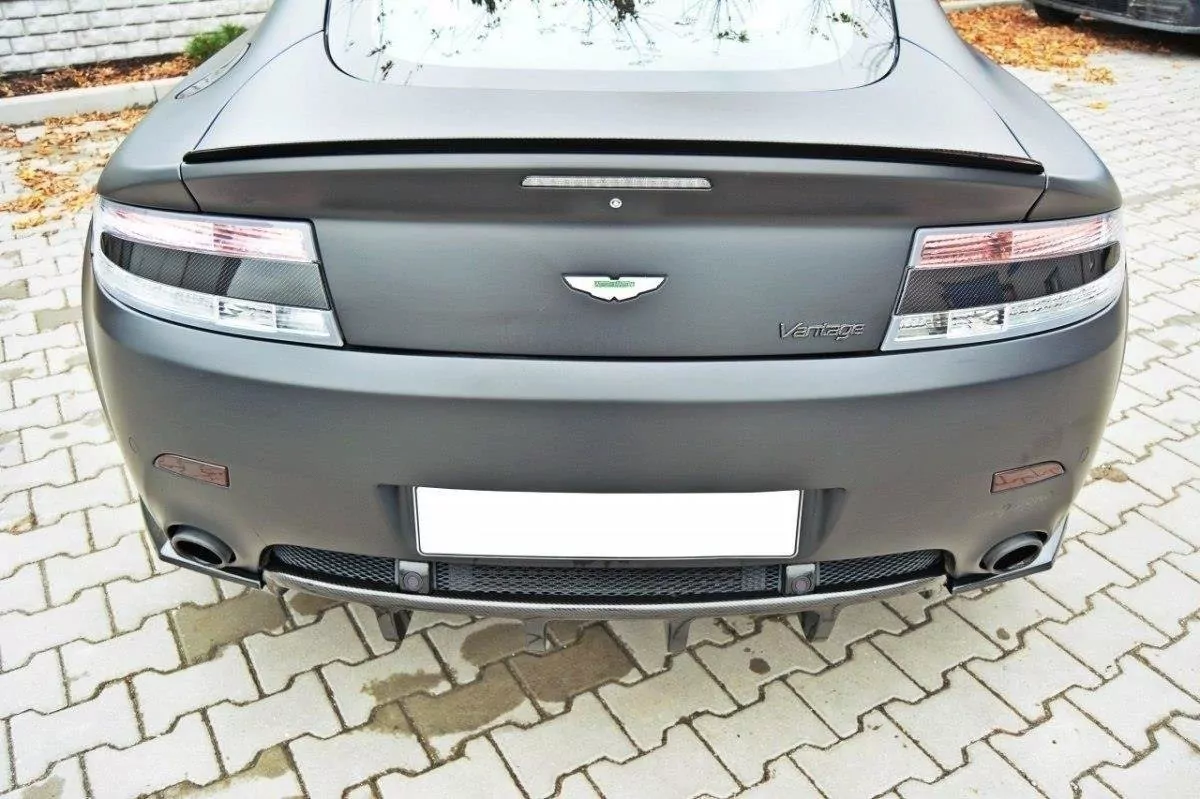 Heck Ansatz Flaps Diffusor Passend Für Diffusor Passend Für ASTON MARTIN V8 VANTAGE Schwarz Hochglanz Schwarz Hochglanz