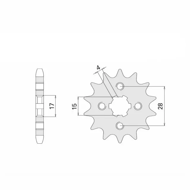 Ritzel 15 Zähne Teilung 420
