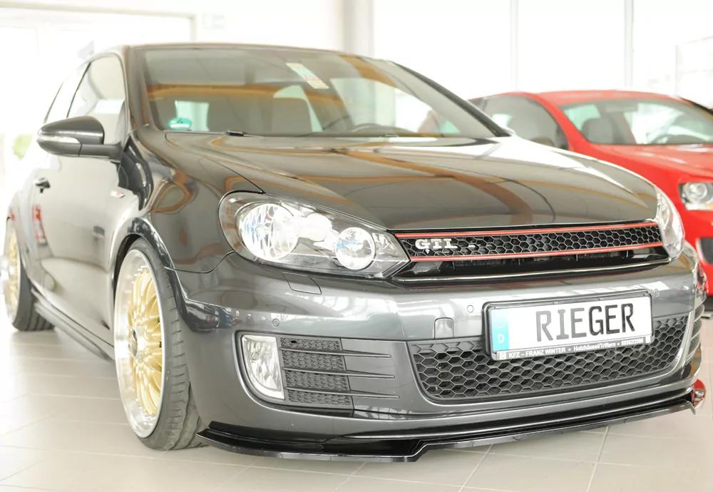 Rieger Spoilerschwert nur für GTI / GTD glanz schwarz für VW Golf 6 GTI Cabrio