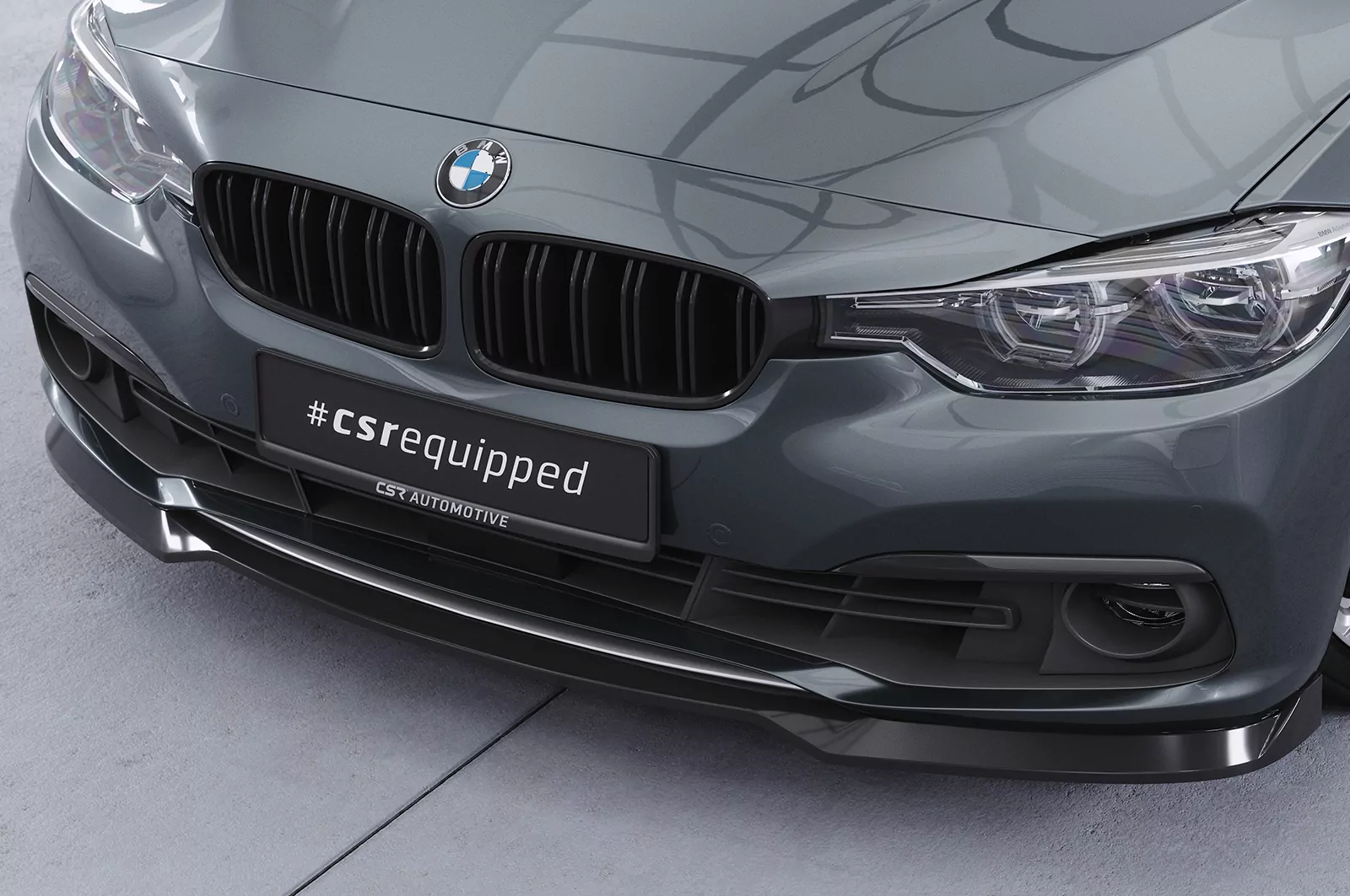 Cup-Spoilerlippe mit ABE für BMW 3er F30/F31 LCI CSL604 Schwarz Strukturiert