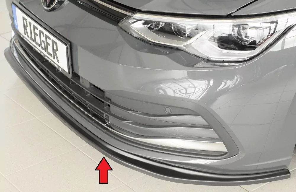 Rieger Spoilerschwert matt schwarz für VW Golf 8 3-tür. 12.19-03.24 (bis Facelift)