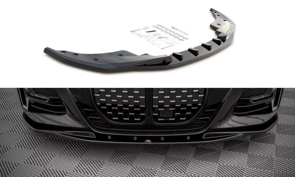 Street+ Spoilerlippe Front Ansatz V.1 Passend Für BMW 4er M-Paket / M440i G22 / G23 / G22 Facelift / G23 Facelift 