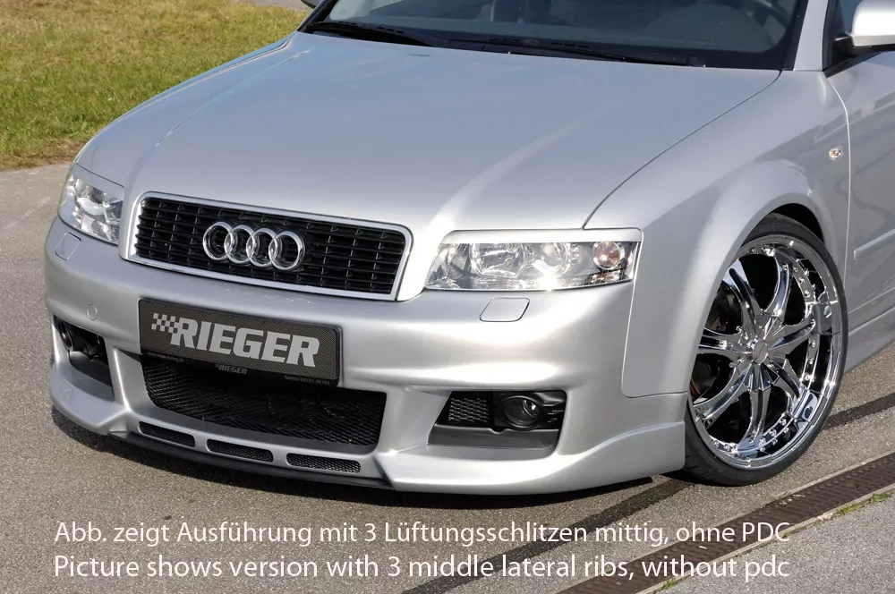 Rieger Spoilerstoßstange neues Design für Audi A4 (8E) Typ B6 - Lim. 11.00-10.04 carbon optik