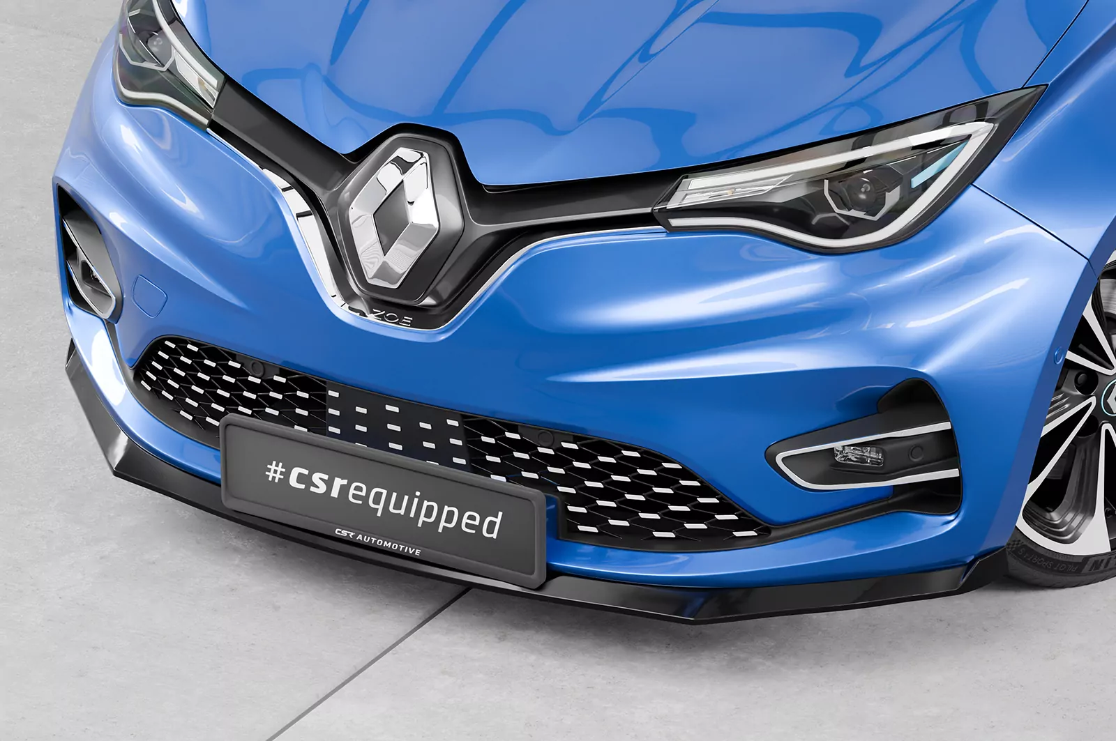 Cup-Spoilerlippe mit ABE für Renault Zoe CSL632 Schwarz Strukturiert