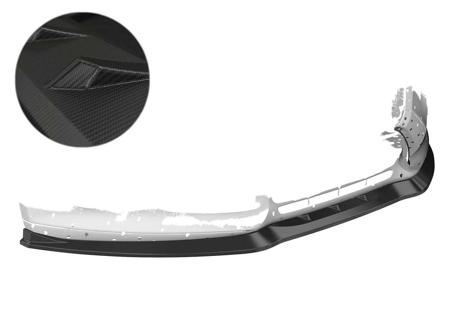 Cup-Spoilerlippe mit ABE für Ford Focus MK3 Basis CSL477-M Carbon Look (matt)