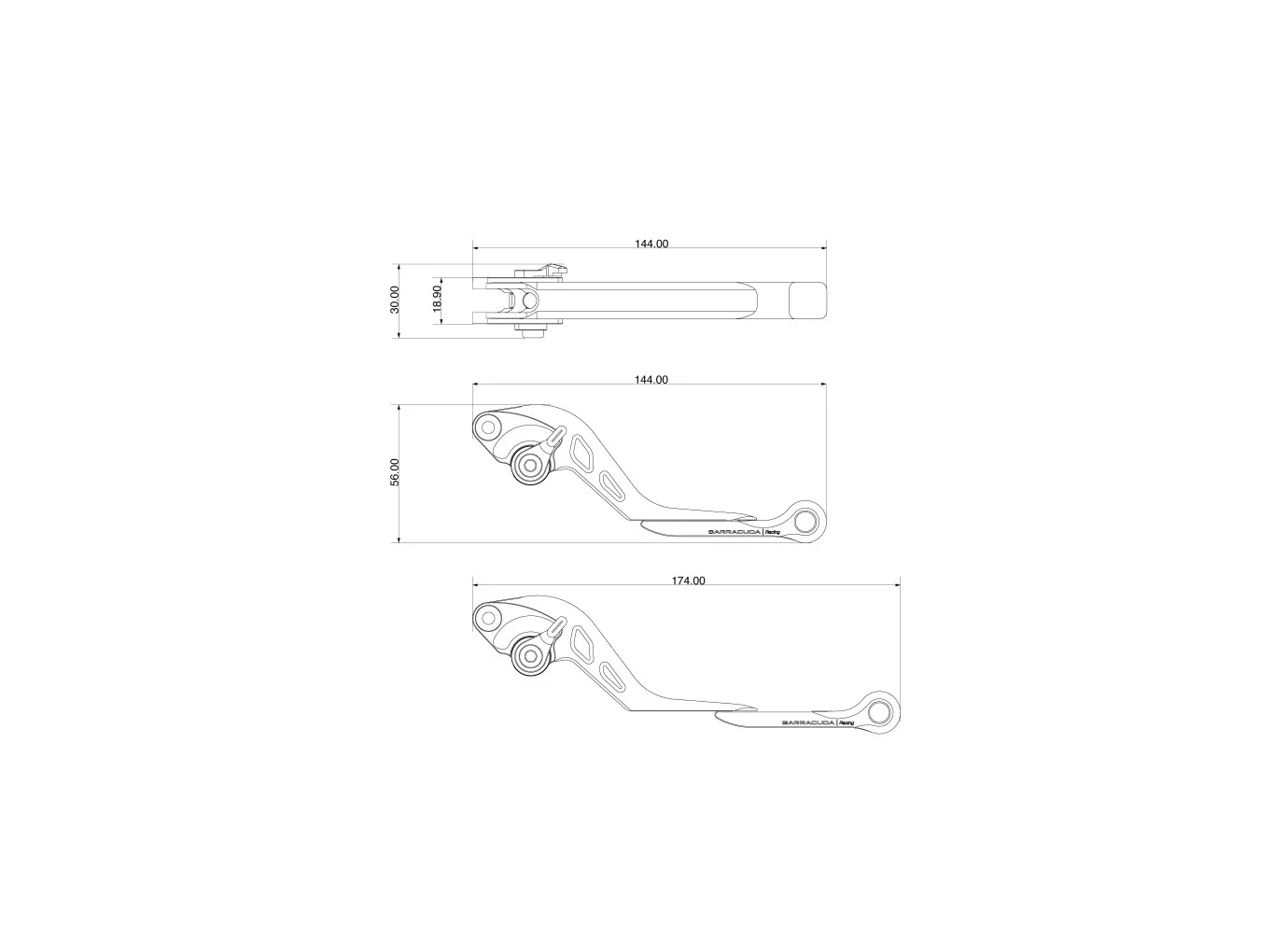 Barracuda Brems- und Kupplungshebelsatz für Yamaha MT07 / Tenere 700 / MT07 Tracer 700 / XSR700 / MT09 / MT09 Tracer 900 / XSR900