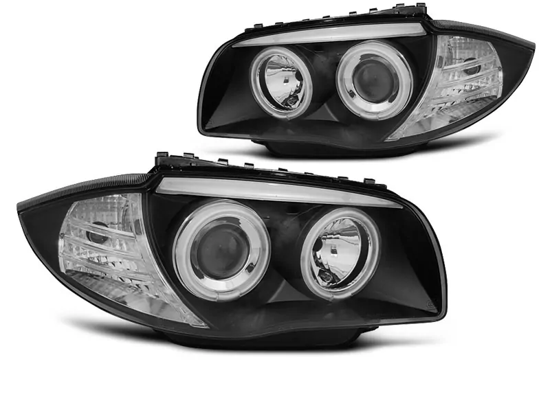 HEADLIGHTS ANGEL EYES CCFL BLACK fits  BMW 1 E87/E81/82/88 04-11