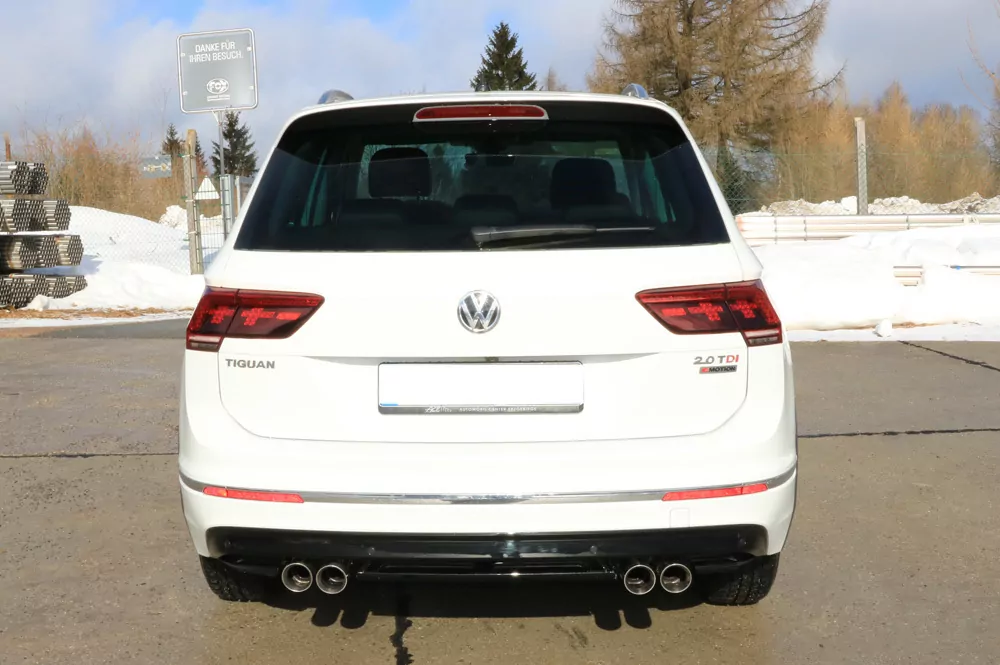 VW Tiguan II Diesel - 4motion  Endschalldämpfer quer - 2x80 Typ 25 rechts/links