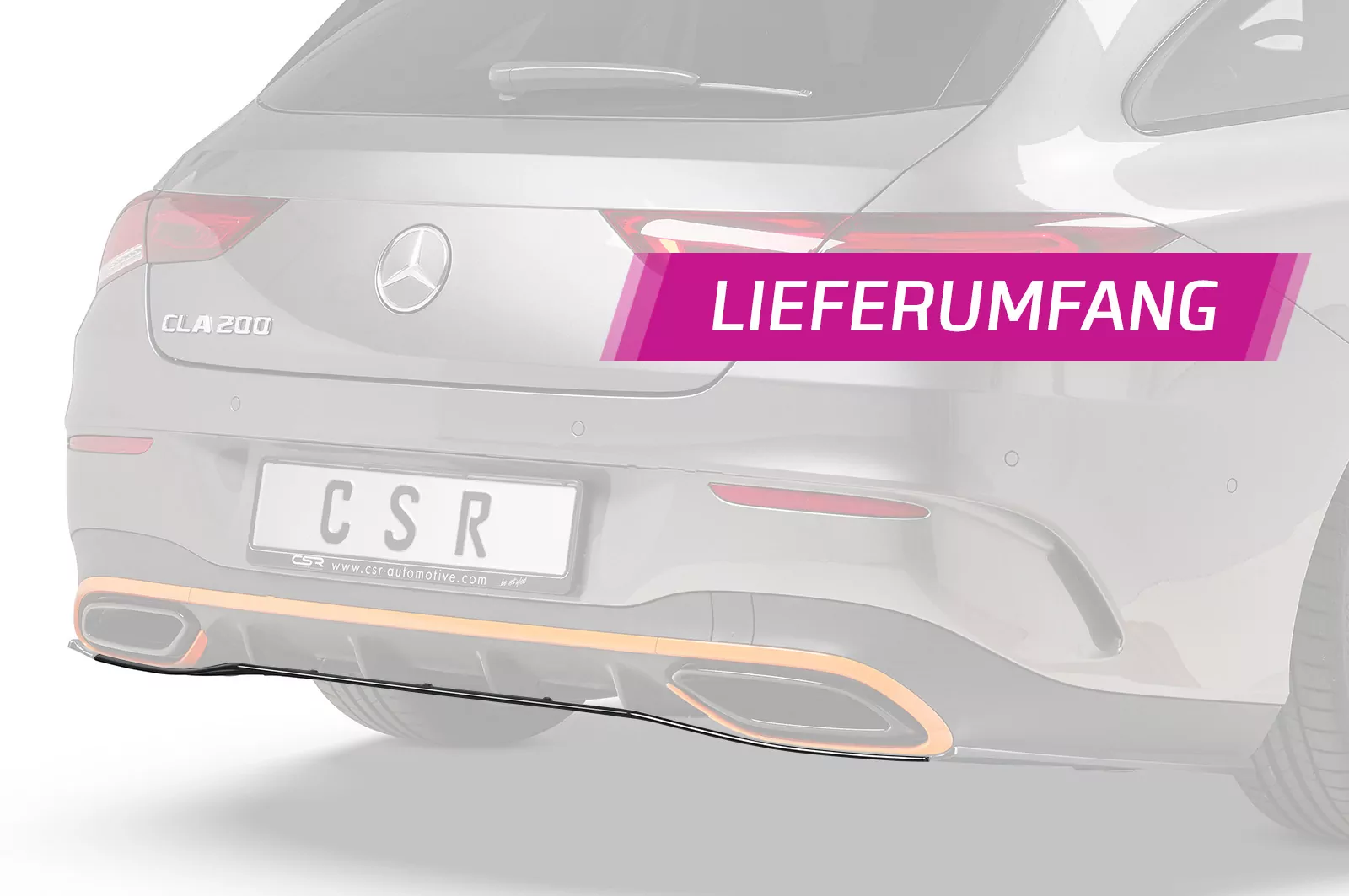 Heckansatz für Mercedes Benz CLA X118 AMG-Line HA265-M Carbon Look (matt)