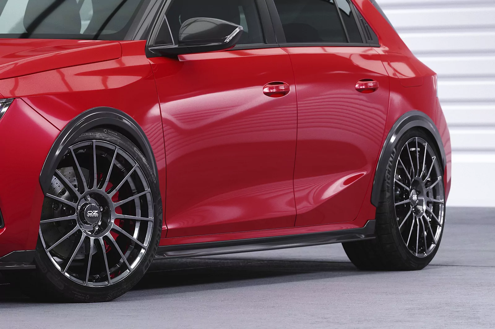 Kotflügelverbreiterung für Opel Astra L VB037 Schwarz Strukturiert