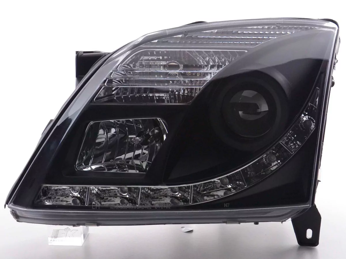 Scheinwerfer Set Daylight LED TFL-Optik Opel Vectra C Bj. 02-05 schwarz