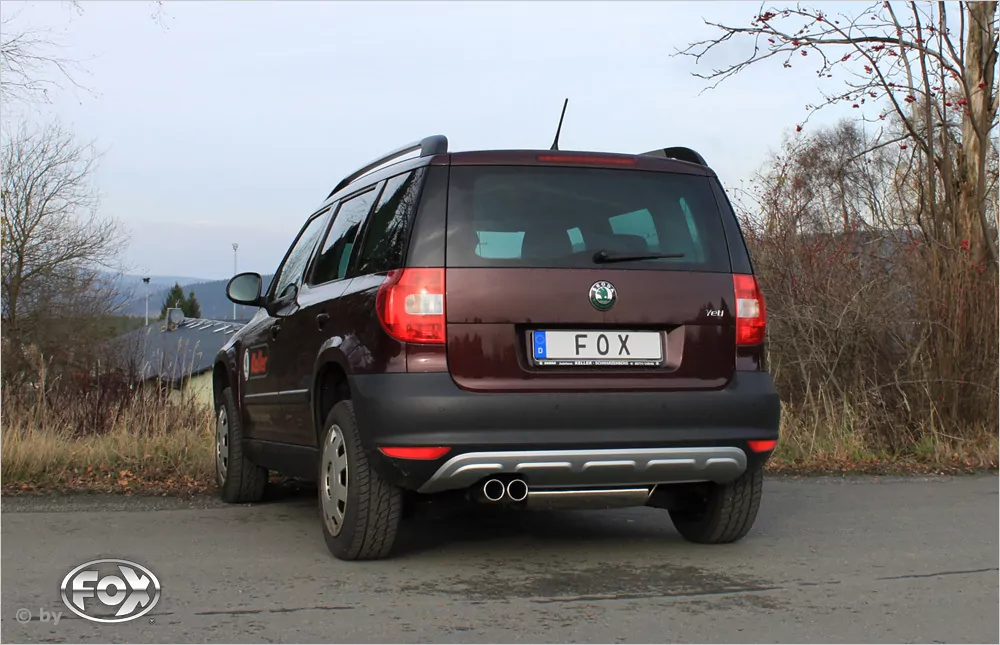 Skoda Yeti 5L - Frontantrieb  Endschalldämpfer - 2x80 Typ 12
