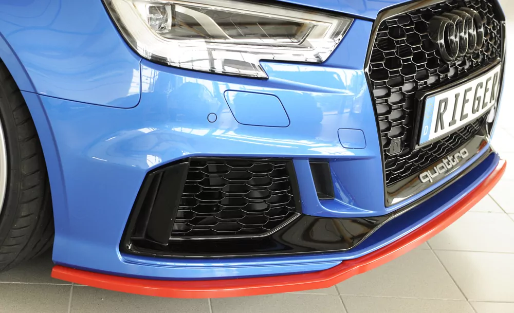 Rieger Spoilerschwert für Audi RS3 (8V) | 5-tür. (Limousine 8VS / 8VM) 02.17- (ab Facelift) für orig. RS3-Frontschürze