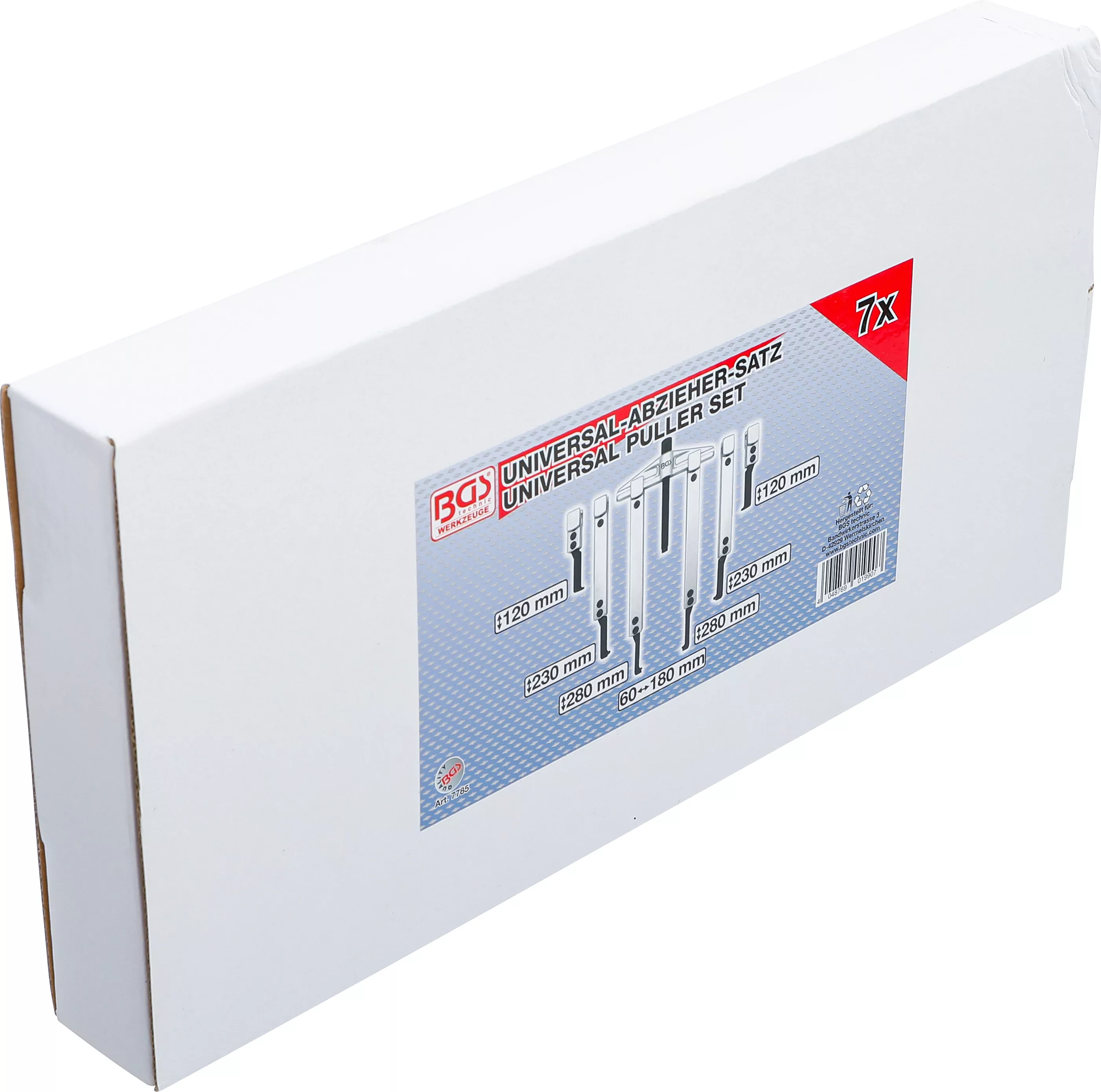 Universal-Abzieher-Satz, 2-armig | 35 - 130 mm | 7-tlg.