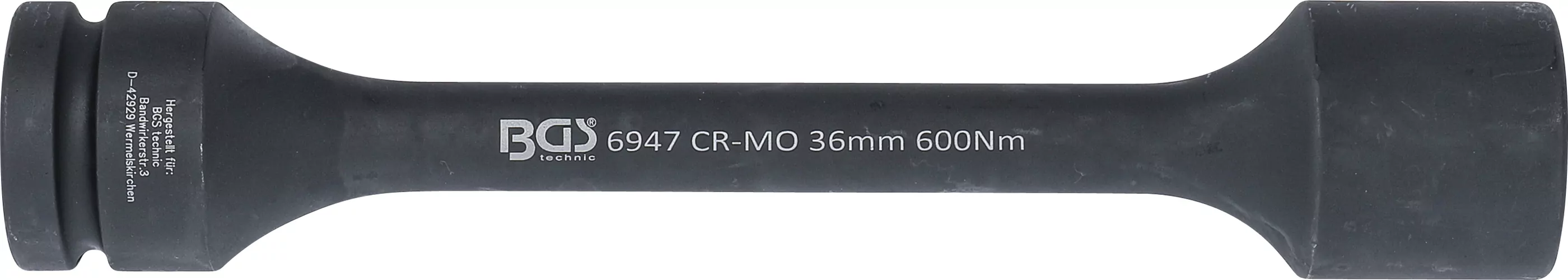 Torsions-Kraft-Steckschlüssel-Einsatz Sechskant | Antrieb Innenvierkant 25 mm (1") | SW 36 mm | 600 Nm