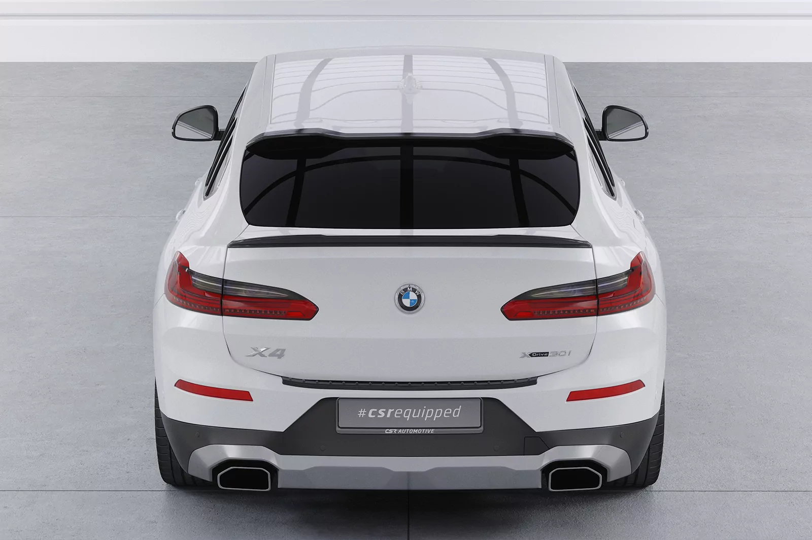 Heckflügel mit ABE für BMW X4 G02 HF929 Schwarz Strukturiert