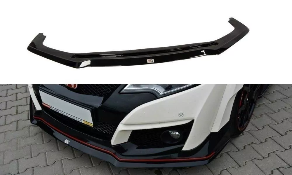 Front Ansatz Passend Für V.2 Passend Für HONDA CIVIC IX TYPE R Schwarz Hochglanz Schwarz Hochglanz