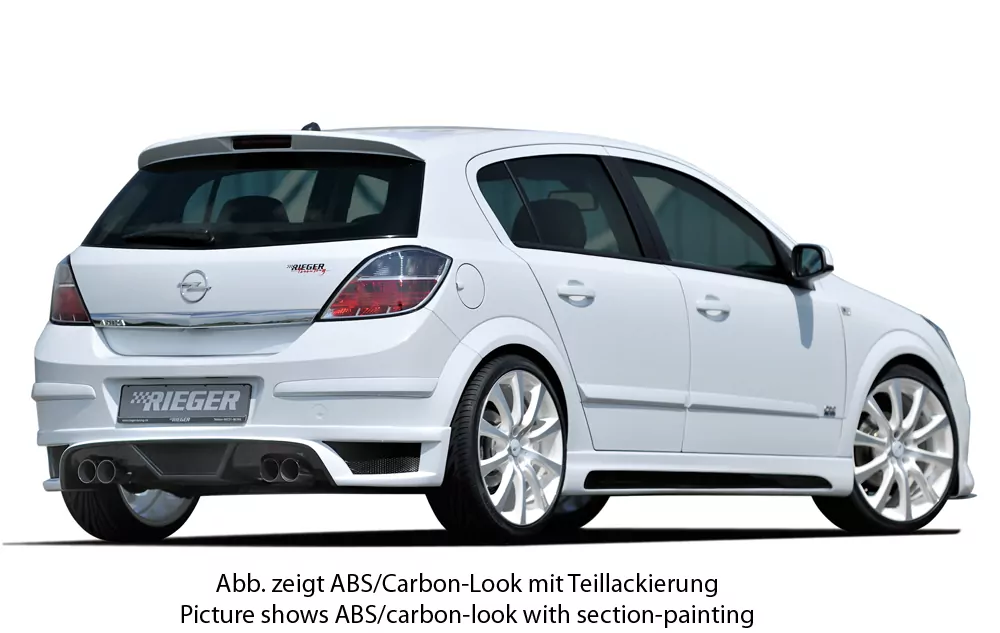 Rieger Seitenschweller rechts  matt schwarz für Opel Astra H 5-tür. 03.04-