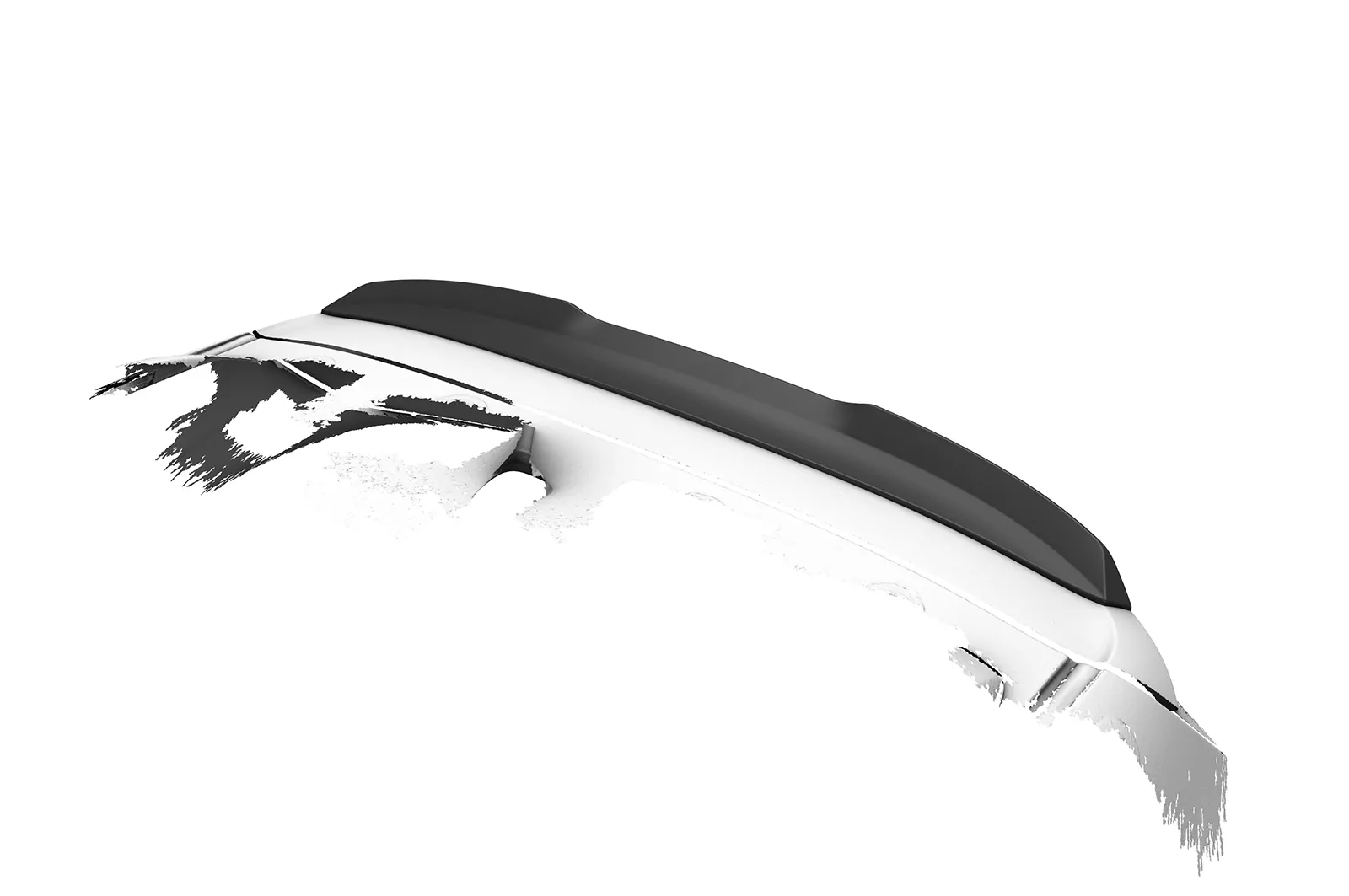 Heckflügel mit ABE für Dacia Spring Electric HF129 Schwarz Strukturiert