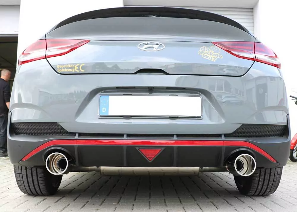 Hyundai i30N Performance Fastback Endschalldämpfer quer Ausgang rechts/links mit Abgasklappe - 1x114 Typ 12 rechts/links