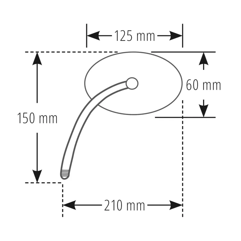 SHIN YO Spiegel Schwarz Oval (Paar)