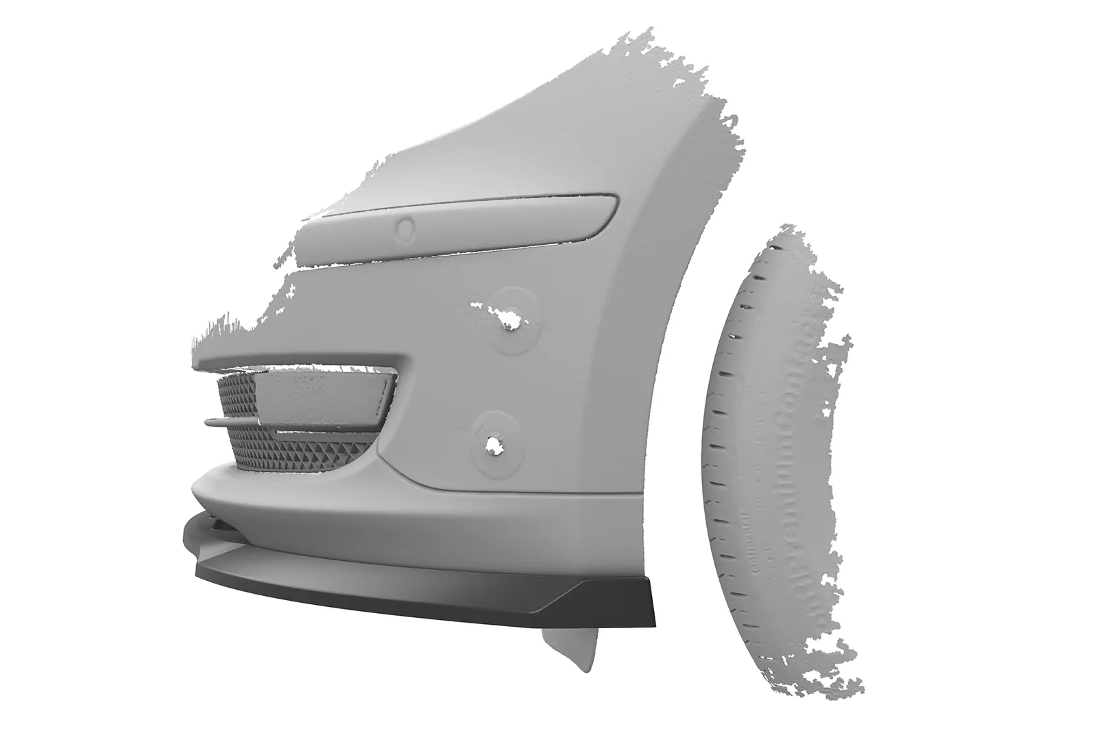 Cup-Spoilerlippe mit ABE für BMW 1er E81 / E87 CSL841 Schwarz Strukturiert