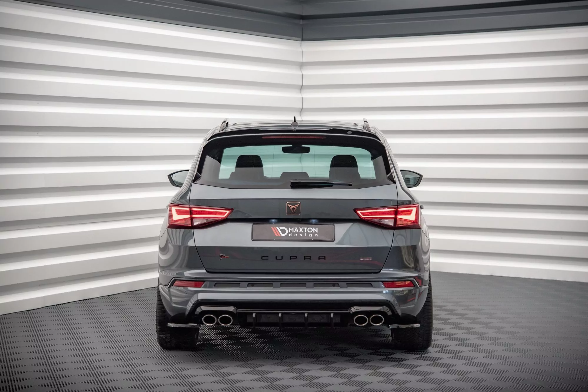Heck Ansatz Flaps Diffusor Für Cupra Ateca Mk1 / Mk1 Facelift Schwarz Hochglanz