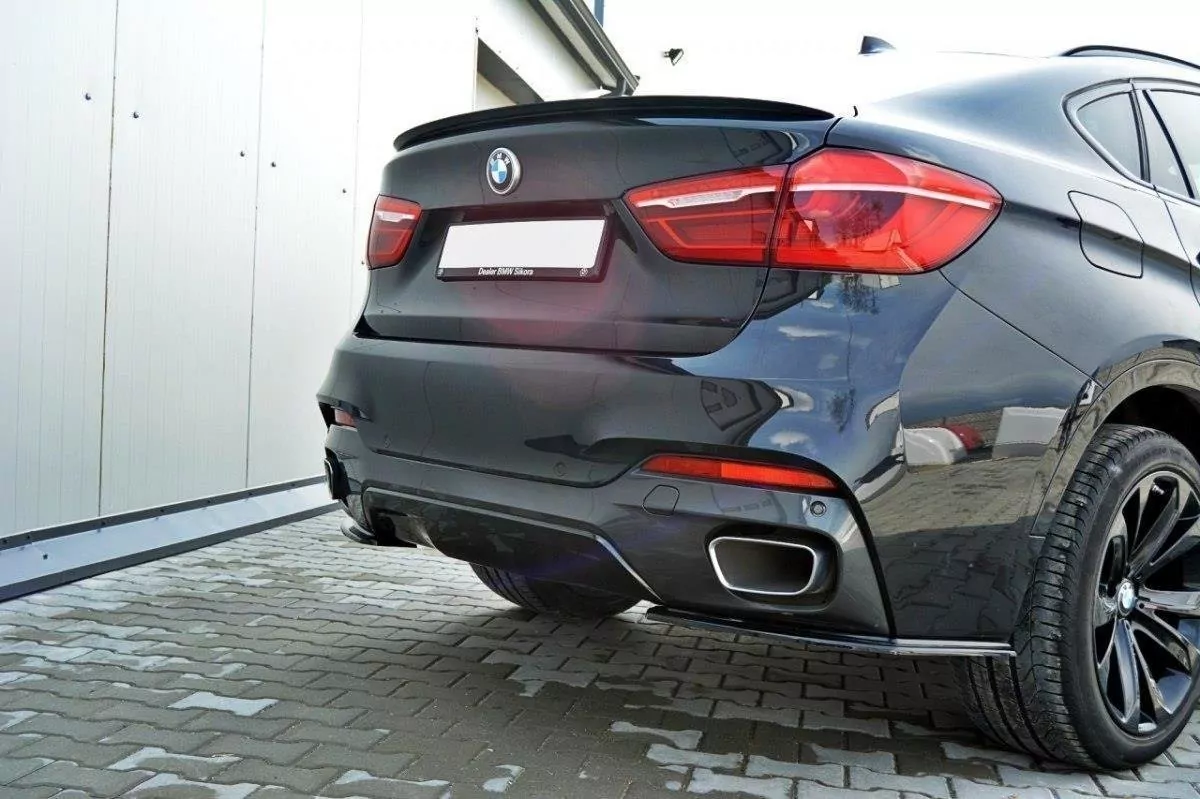 Heck Ansatz Flaps Diffusor Passend Für Diffusor Passend Für BMW X6 F16 M Paket Schwarz Hochglanz Schwarz Hochglanz
