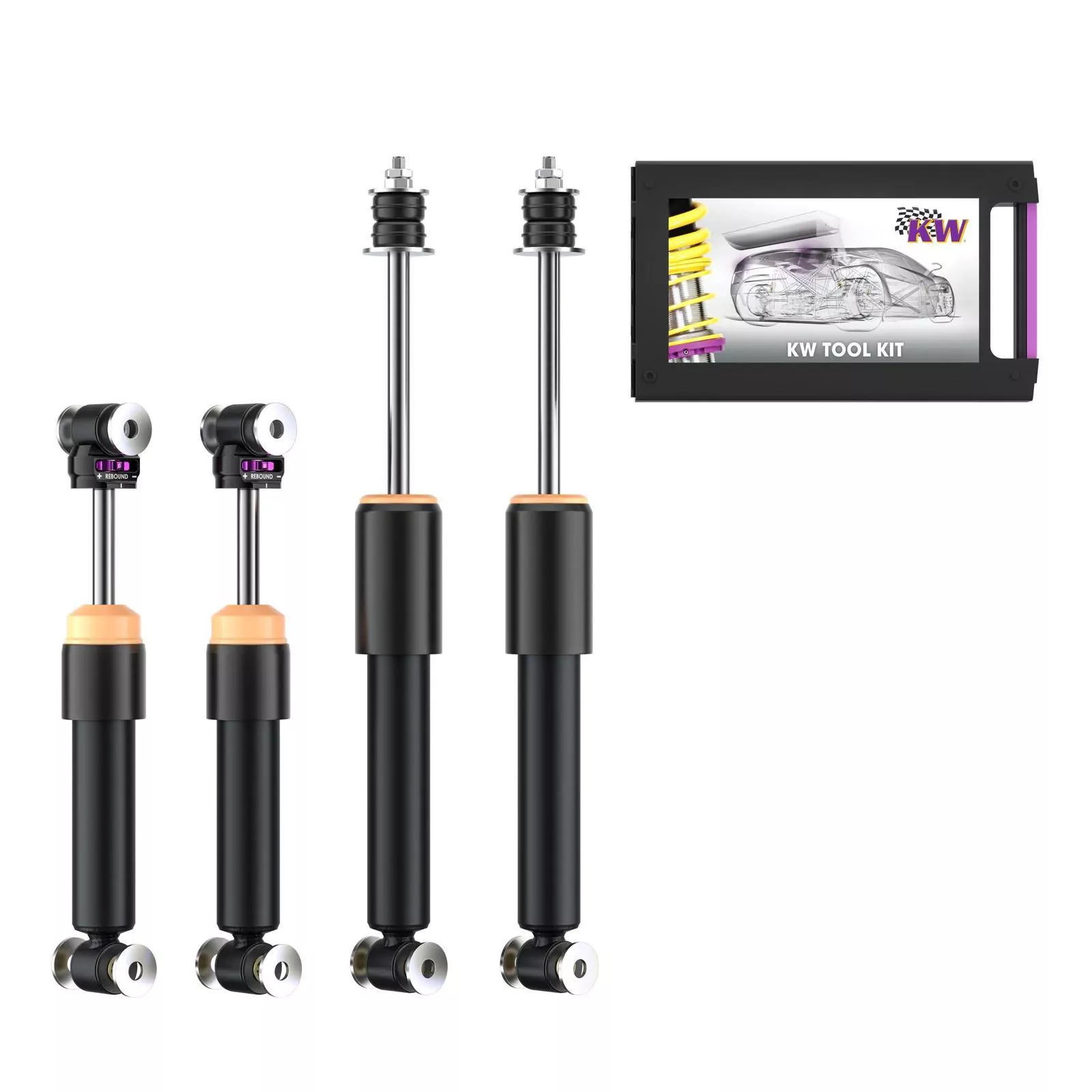 KW Dämpfersatz V2 inox PORSCHE 356 Coupe 09/1947-03/1968