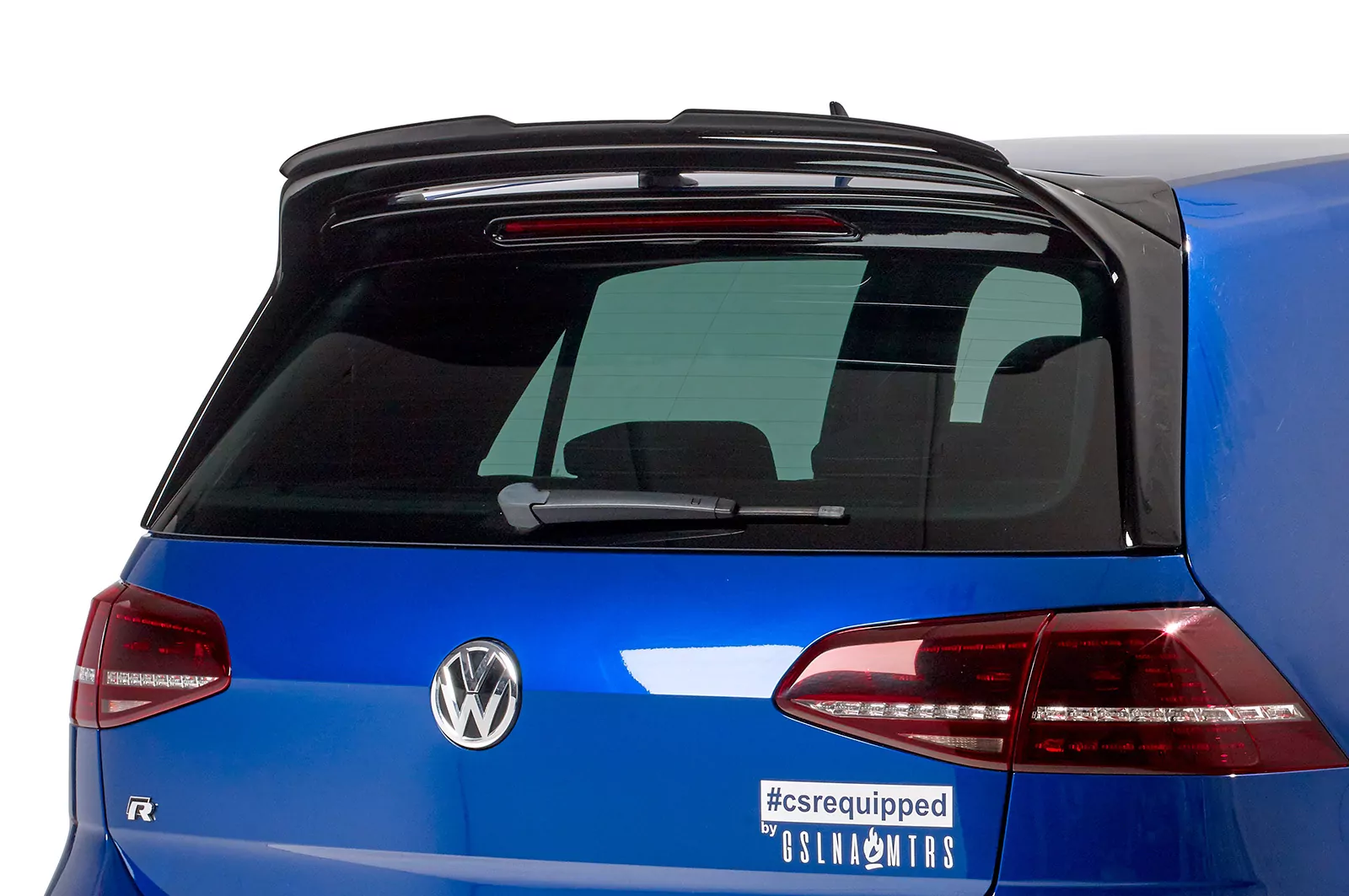 Heckflügel mit ABE für VW Golf 7 GTI Clubsport HF714 Strukturiert (schwarz matt)