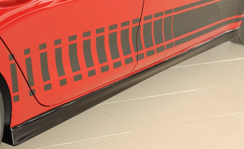 Rieger Seitenschweller rechts  (XS) glanz schwarz für Seat Leon (KL) 5-tür. (ST/Sportstourer) 09.20-06.24 (bis Facelift)