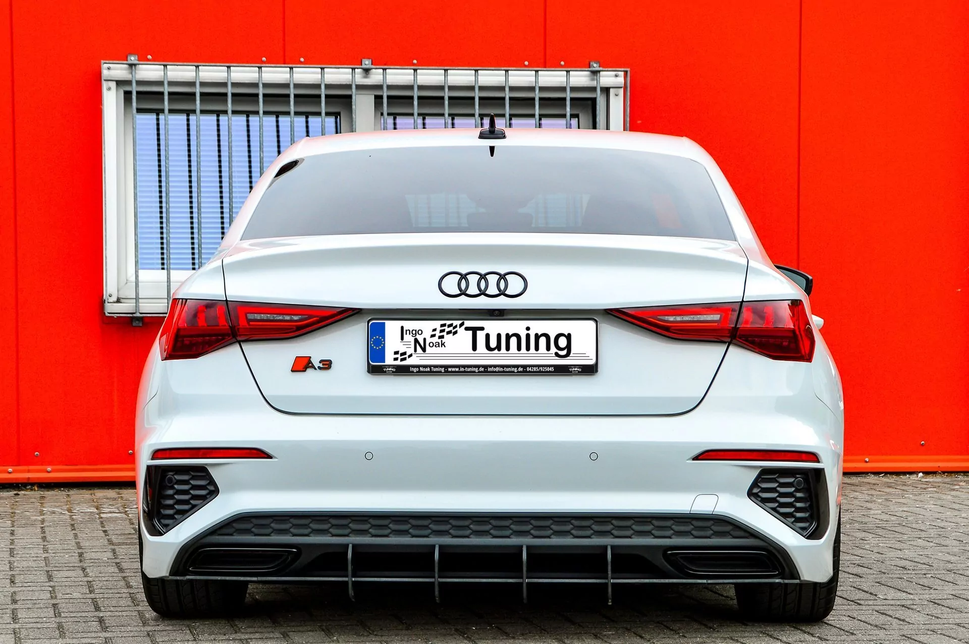 Gefräster Heckansatz aus ABS für Audi A3 S3 8Y S-Line Limousine