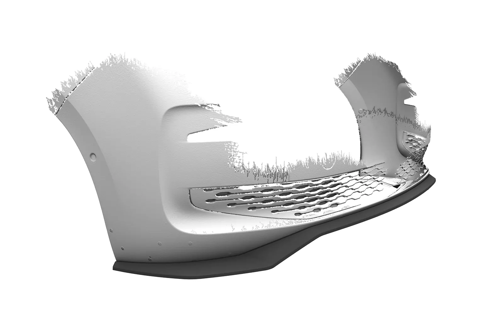 Cup-Spoilerlippe mit ABE für VW T7 CSL640 Schwarz Strukturiert