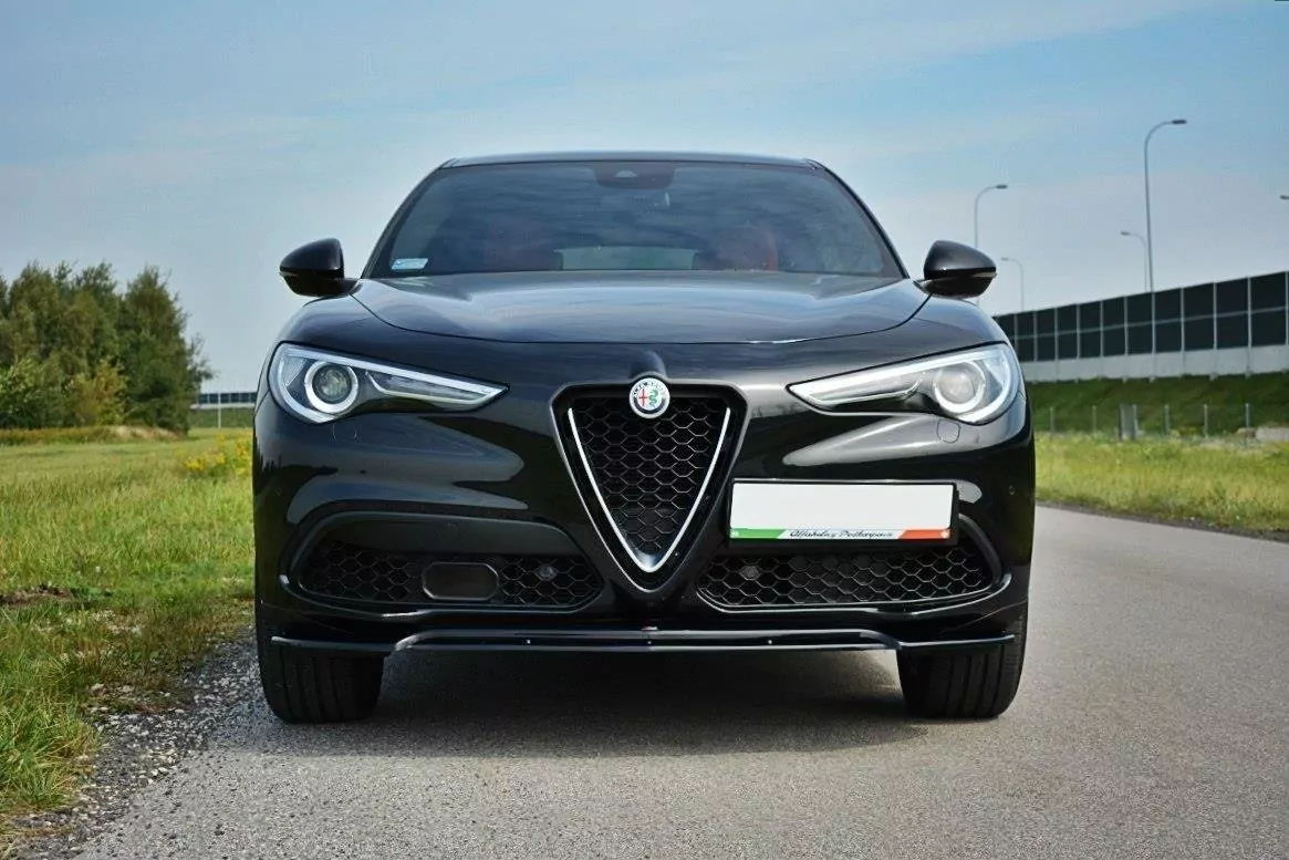 Front Ansatz Passend Für V.2 Passend Für Alfa Romeo Stelvio Schwarz Hochglanz Schwarz Hochglanz