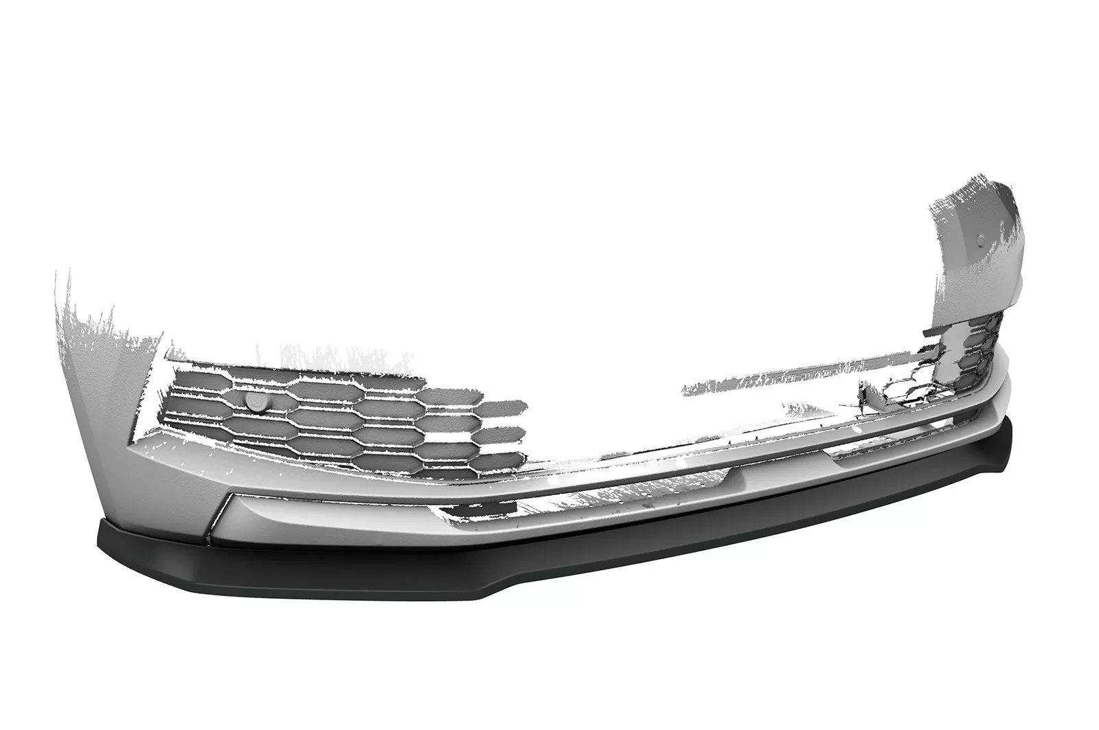 Cup-Spoilerlippe mit ABE für Skoda Kamiq CSL527 Schwarz Strukturiert