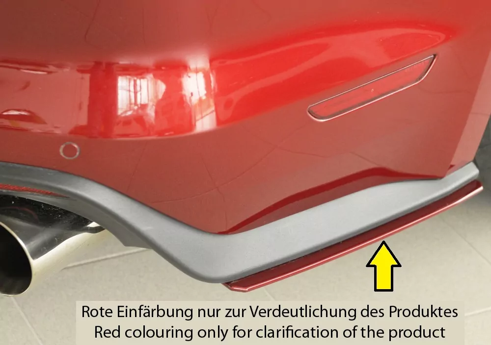 Rieger Heckschürzenansatz seitlich rechts für Ford Mustang 6 (LAE) | Coupé 11.14-07.17 (bis Facelift) für orig. GT-Heckschürze      in Vorbereitung !