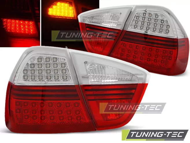 Led Tail Lights Red White Fits Bmw E90 03.05-08.08