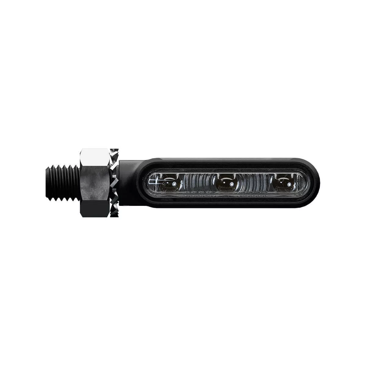 HIGHSIDER Pro Esagano-RS LED Blinker Gehäuse Schwarz / Linse Rauchgrau (Paar), Vorn & Hinten