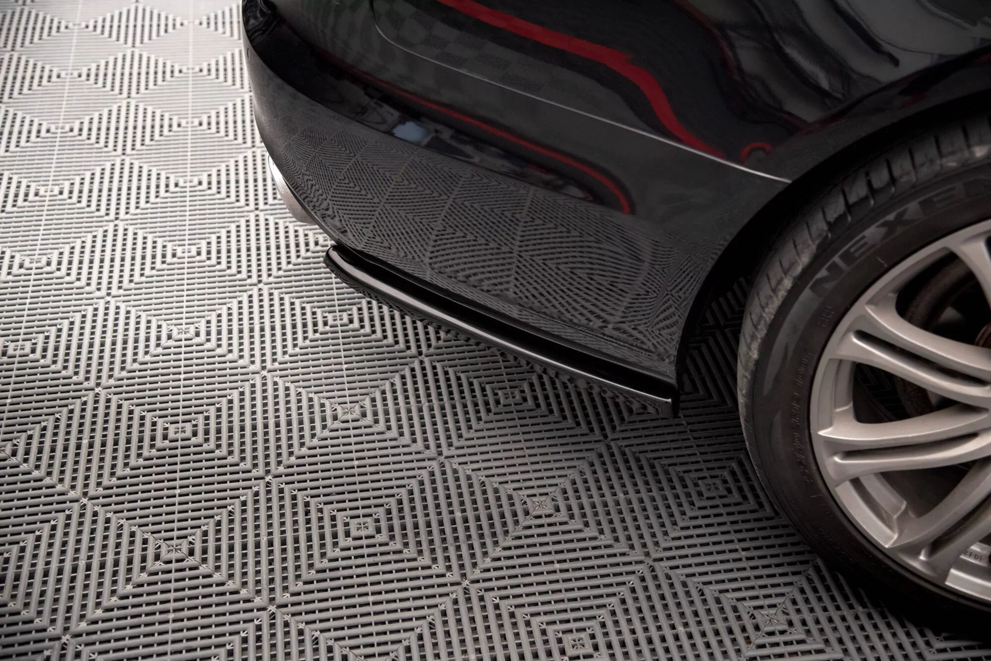 Heck Ansatz Flaps Diffusor V.2 Für Audi A6 Avant C7 Schwarz Hochglanz