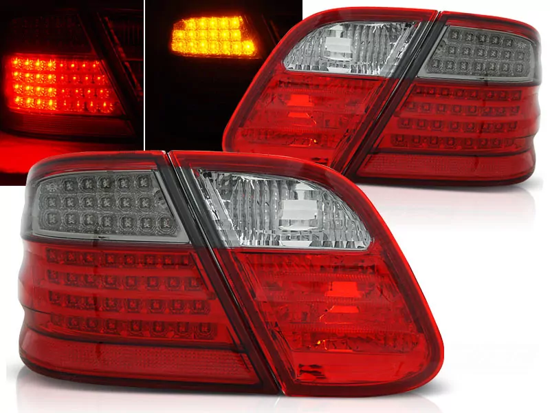 Led Tail Lights Red Smoke Fits Mercedes Clk W208 03.97-04.02