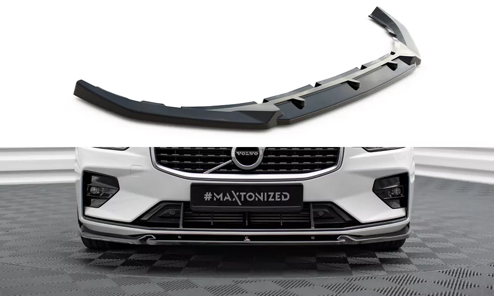 Front Ansatz V.1 Passend Für Volvo S60 R-Design Mk3 Schwarz Hochglanz