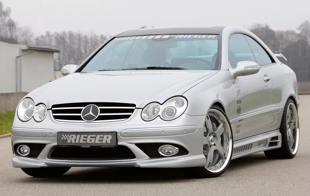 Rieger Spoileransatz für Mercedes CLK (W209) - Cabrio 00.02-06.04 (bis Facelift / bis Modell 2005) carbon optik