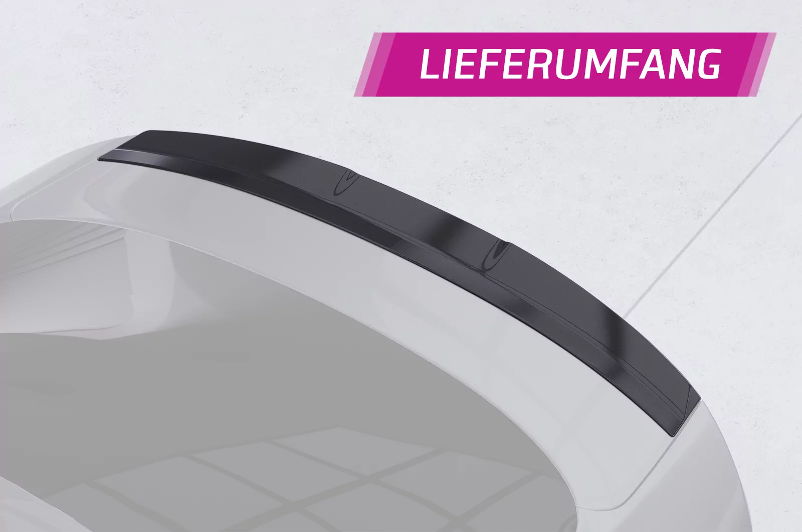 Heckflügel mit ABE für Audi RS5 (8T) Coupe HF125 Schwarz Strukturiert