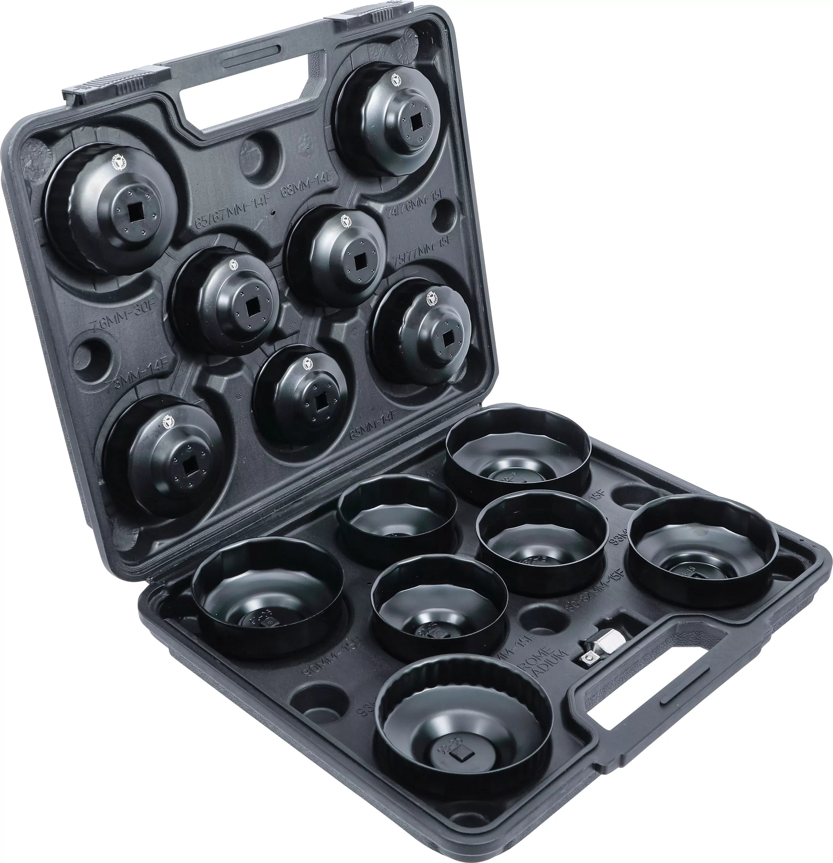 Ölfilterschlüssel-Satz | Antrieb Innenvierkant 10 mm (3/8") | 14-tlg.