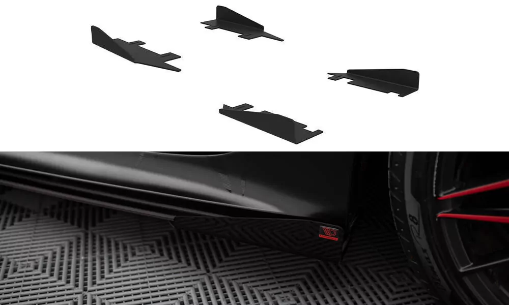 Seitenschweller Flaps Für Audi A7 RS7 Look C7 Schwarz Hochglanz
